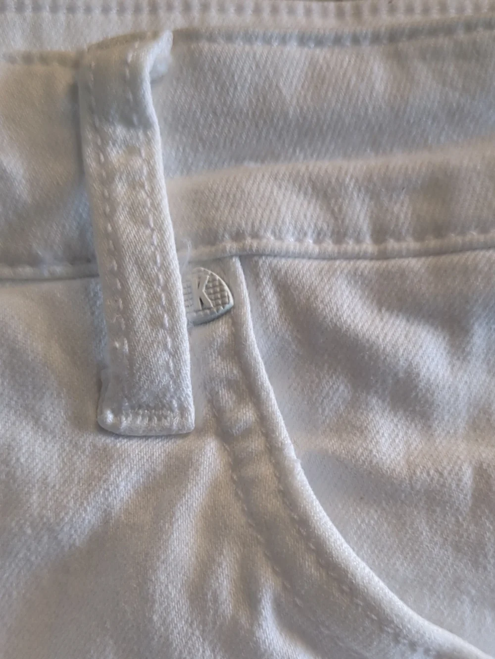 Kut from the Kloth White Frayed Denim Shorts